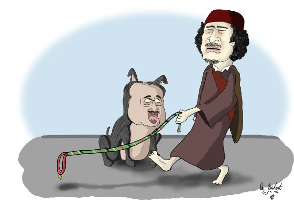 הקריקטורה היומית של אור רייכרט: ביקור ח"כים אצל קדאפי