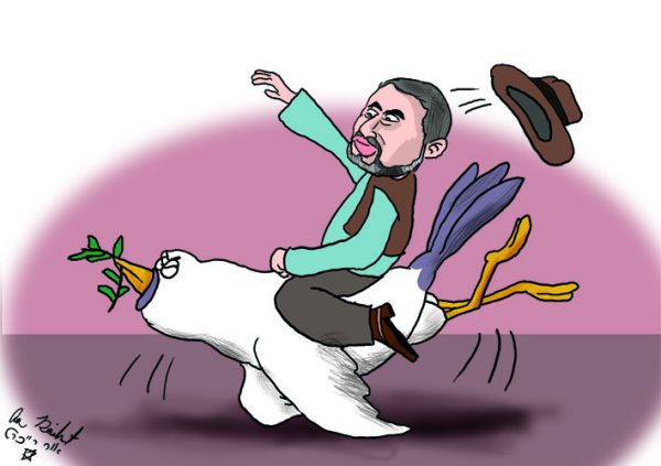 הקריקטורה היומית של אור רייכרט: יונת השלום לא ממריאה