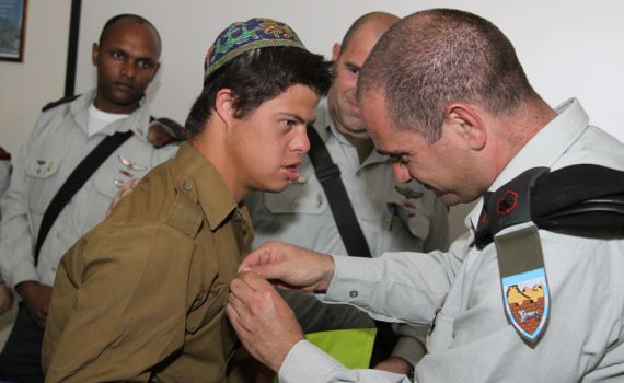 מצטיין חטמ"ר עציון: חייל עם תסמונת דאון