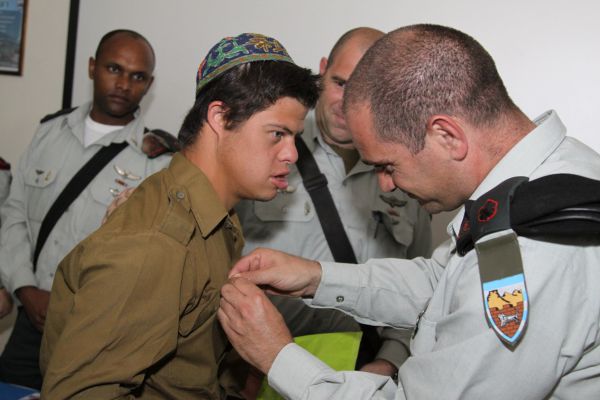 מצטיין חטמ"ר עציון: חייל עם תסמונת דאון