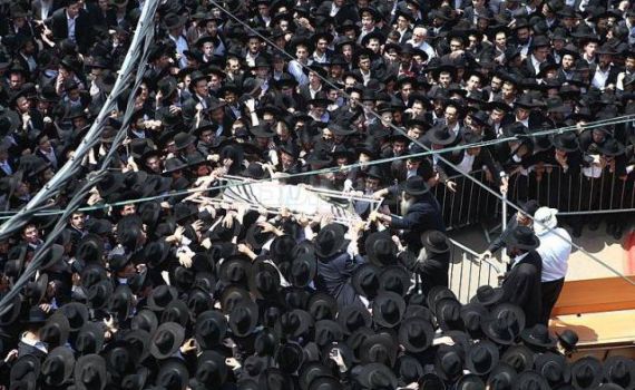 100,000 איש בהלווית הרב מיכל יהודה לפקוביץ בבני ברק