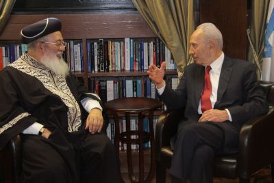 הרב שלמה עמאר אצל פרס: "צריך להימנע מקיצוניות"