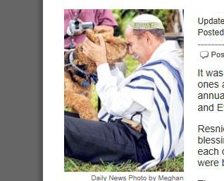 דוג בלס יו: רב רפורמי בארה"ב מברך כלבים