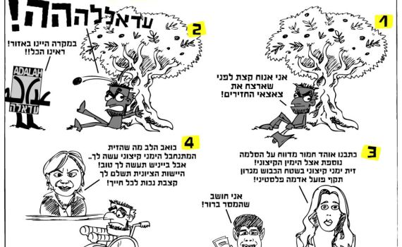 קריקטורה: איך עובדת התעמולה הפלסטינית בערוץ 2