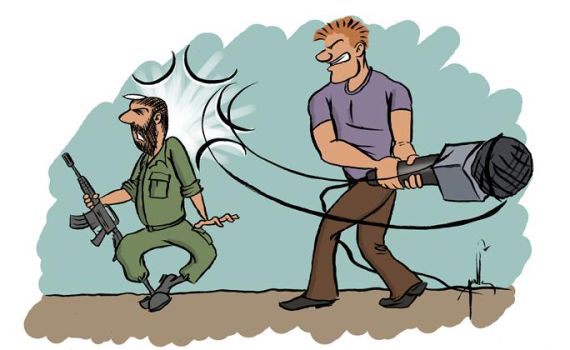 קריקטורה: התייחסות התקשורת לסמח"ט אייזנר