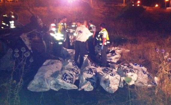 תאונה מחרידה בטבריה: שמונה בני משפחה נהרגו