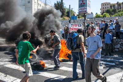 אחרי הפלת החוק: ארבעה עצורים בהפגנה מול הכנסת
