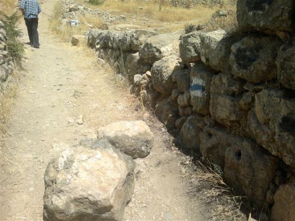 פלסטינים שוב פגעו בצורה חמורה בעתיקות תל חברון