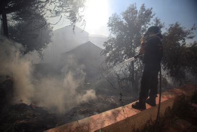 תיעוד השריפה בכניסה לירושלים; תושבים פונו מבתיהם