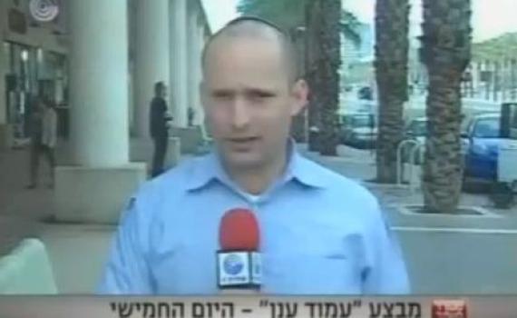 צפו: אזעקה וטילים באשדוד בעת ראיון של נפתלי בנט