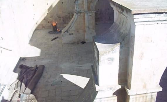 תיעוד: קורות המתוארכות לבית ראשון מפונות בהר הבית