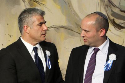 בנט ולפיד נאמו בוועידת הנשיאים, על גיוס ומדינה פלסטינית