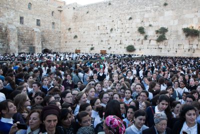 צפו: אלפים מחו נגד נשות הכותל ברחבת הכותל המערבי