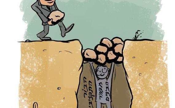 קריקטורה: הגזרות הכלכליות של יאיר לפיד