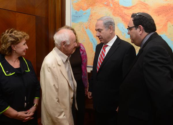 נתניהו נפגש עם הניצול האחרון של מרד גטו ורשה