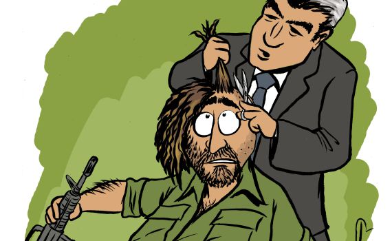 קריקטורה: יאיר לפיד מקצץ לאנשים המילואים