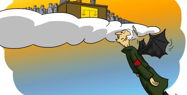 קריקטורה: מה מחכה לפושע הנאצי הזקן בעולם 