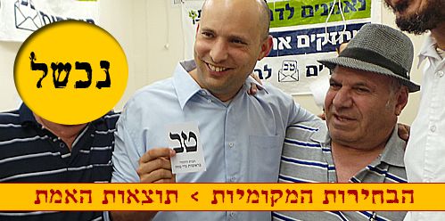 התמונה האמיתית: נפתלי בנט ספג תבוסה בירושלים ונכשל בערים הגדולות