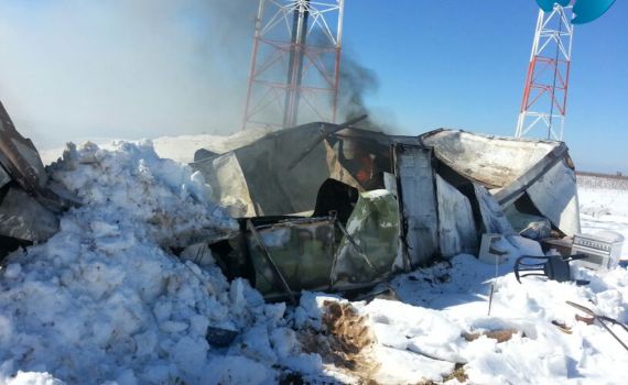 בחסות השלג: חשד להצתת קראוון בשומרון