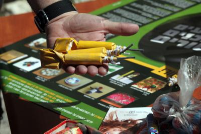 לקראת פורים: המשטרה תפסה אלפי נפצים במחסן בקרית גת