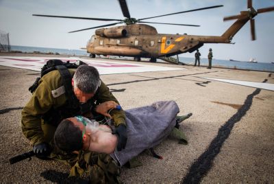 הפינוי המוסק של פצועי הפיגוע בגולן ● גלריית תמונות