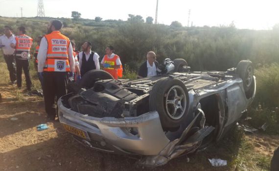 כביש 4: רכב התהפך, אישה נהרגה