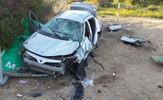 תאונה קטלנית בכביש 4: נהג נהרג בהתהפכות רכב