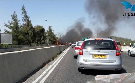 תקועים בדרך לירושלים: כביש 1 נחסם לתנועה