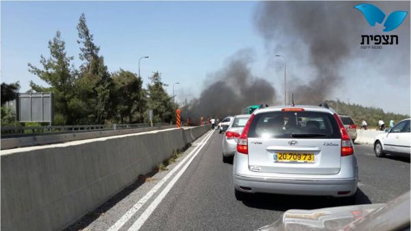 תקועים בדרך לירושלים: כביש 1 נחסם לתנועה