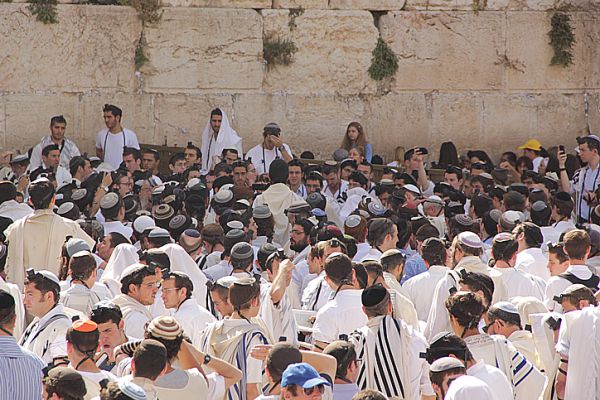 עוצמה: תלמידי ה'הסדר' בתפילת חג בכותל