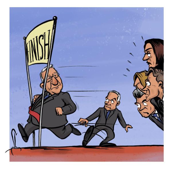 קריקטורה: הנצחון של ריבלין במרוץ לנשיאות