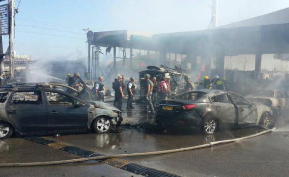 פגיעה ישירה בתחנת דלק באשדוד