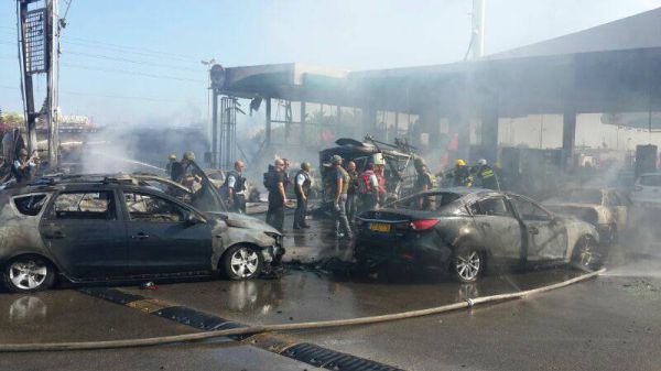 פגיעה ישירה בתחנת דלק באשדוד