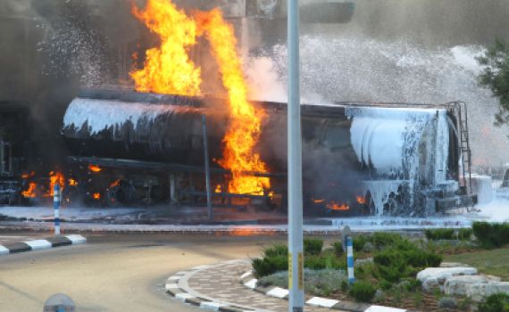 כך נראה נס: תחנת הדלק השרופה באשדוד