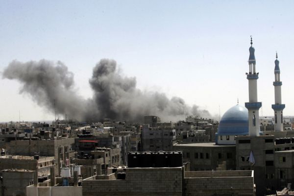 עזה: רקטות הוצבו בבית ספר של אונר"א