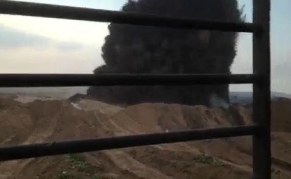 צפו: כך נראה פיצוץ מנהרת תופת