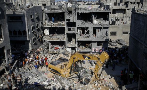 צה"ל הפציץ בניין בן 14 קומות בעזה