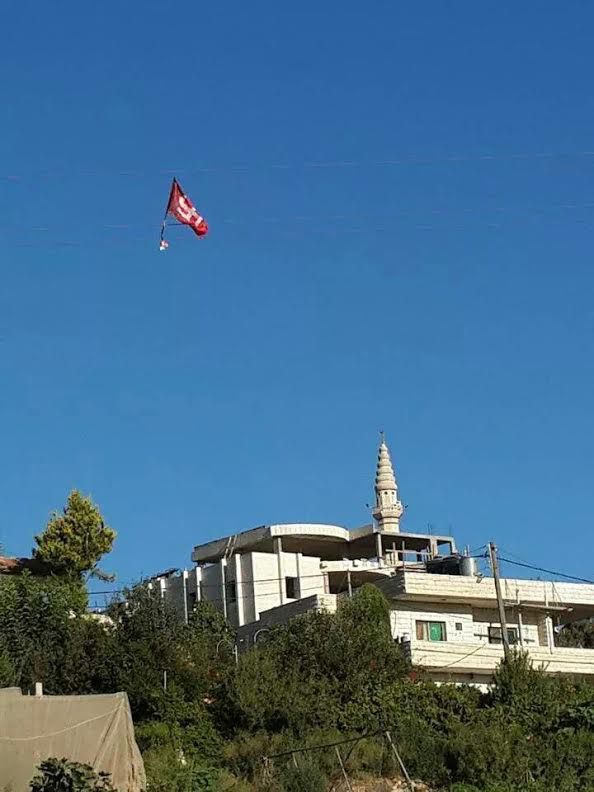 סמוך לזירת הפיגוע: דגל המפלגה הנאצית