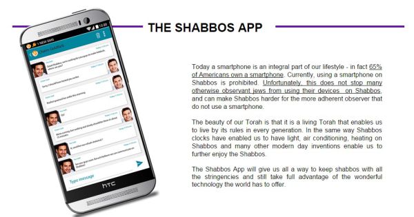 אמיתי? אפליקציה לשימוש בסמרטפון בשבת