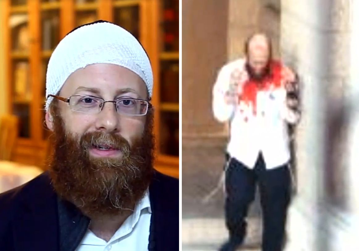 ניצול הטבח בבית-הכנסת הדליק נר חנוכה