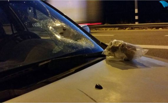 שתי תושבות השומרון נפצעו מסלע שהושלך לעברן