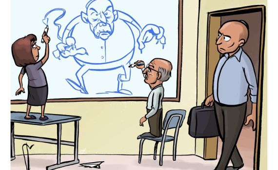 קריקטורה: השמאל מפחד משר החינוך בנט