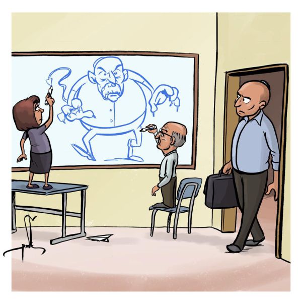 קריקטורה: השמאל מפחד משר החינוך בנט