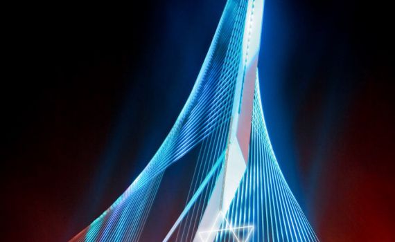 כך ייראה גשר המיתרים ביום העצמאות