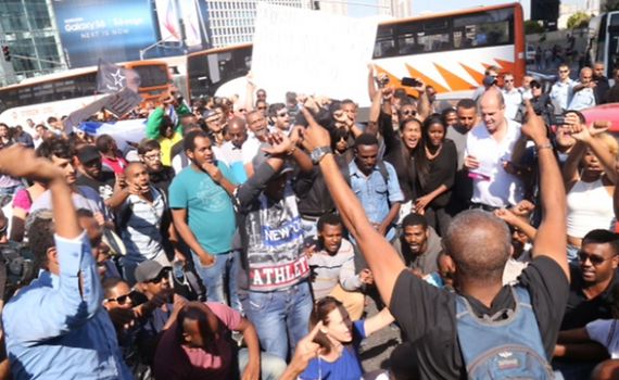 הפגנת יוצאי אתיופיה נתיבי איילון חסומים