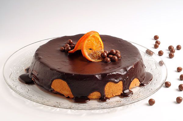 מתכון לעוגת גבינה-תפוז בציפוי גנאש שוקולד