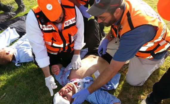 לא עלינו: כך תירגלו נפילת טיל במבנה ישיבה