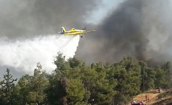 מי סייע לכבות את השריפה באלון מורה?