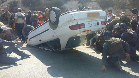 חייל צה"ל נפגע בפיגוע דריסה ליד חברון