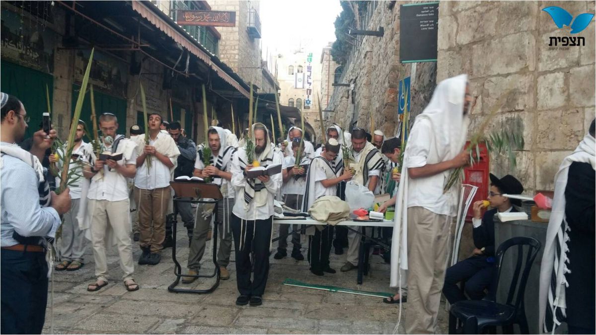 עשרות יהודים הגיעו לתפילת שחרית במקום הרצח